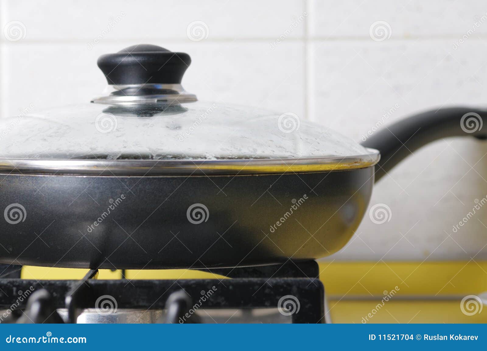 Skillet. stock photo. Image of used, stove, skillet, glass 11521704