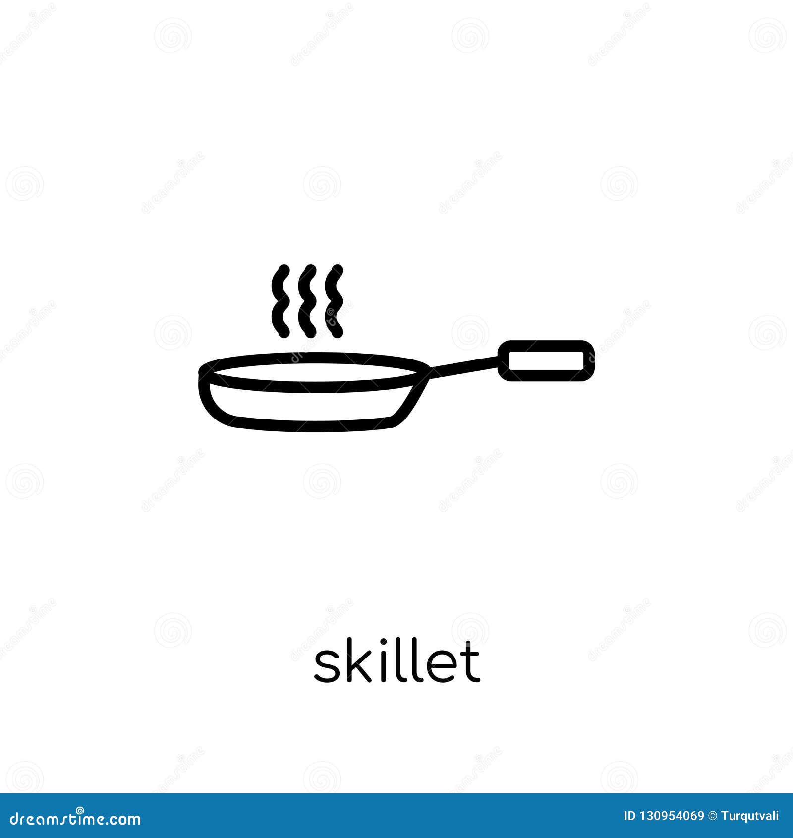 Skillet Icon from Kitchen Collection. Stock Vector Illustration of