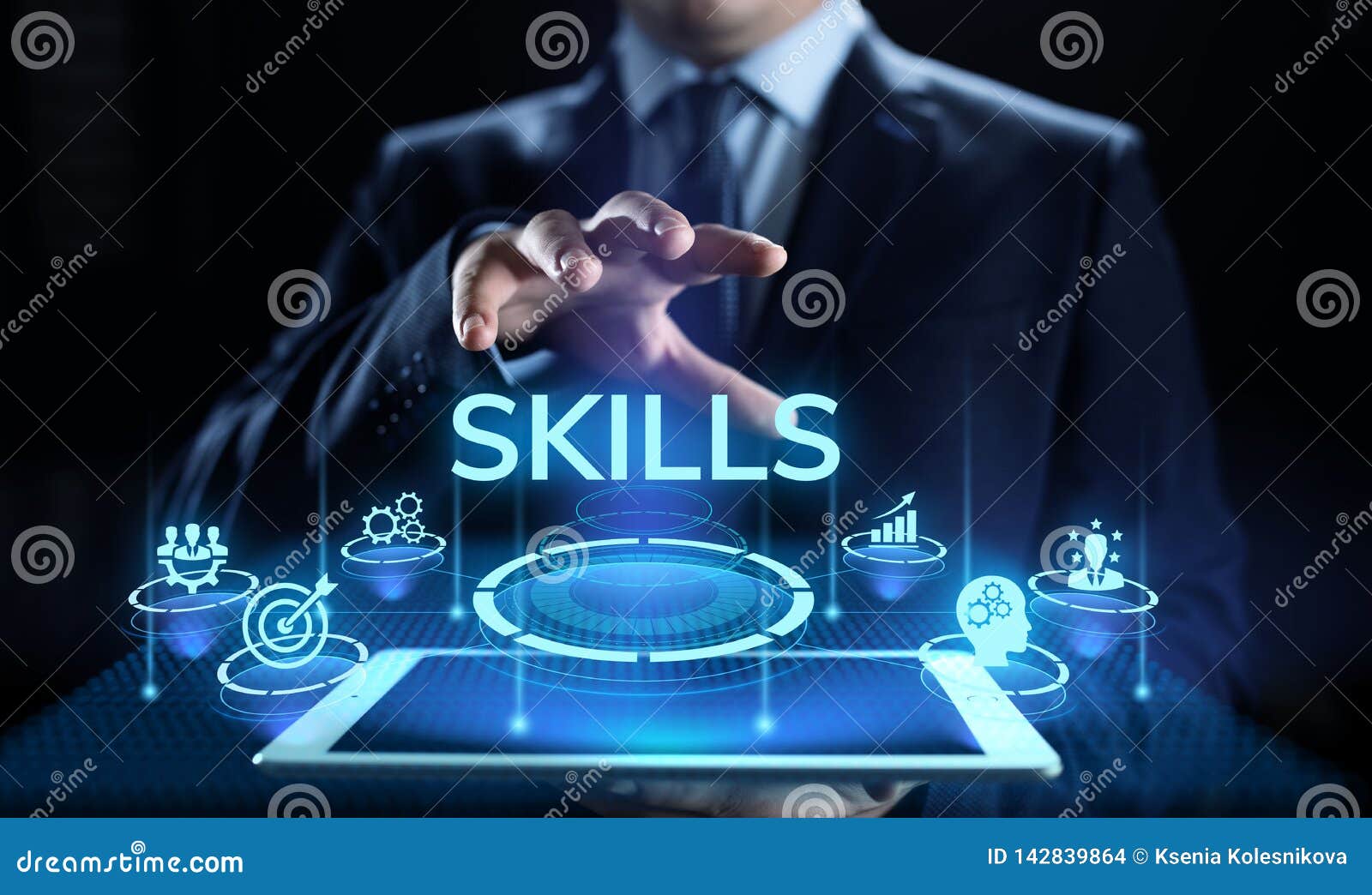 skills education learning personal development competency business concept.