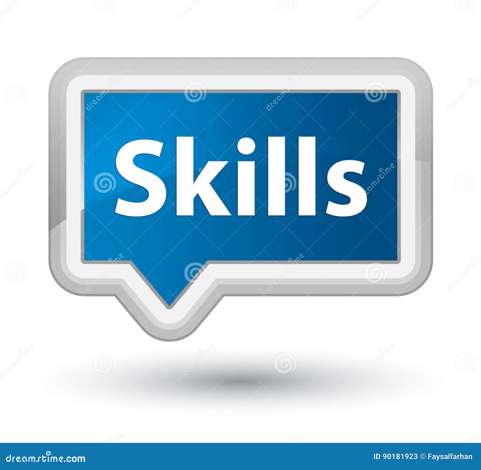 Skills Prime Blue Banner Button Stock Illustration Illustration of