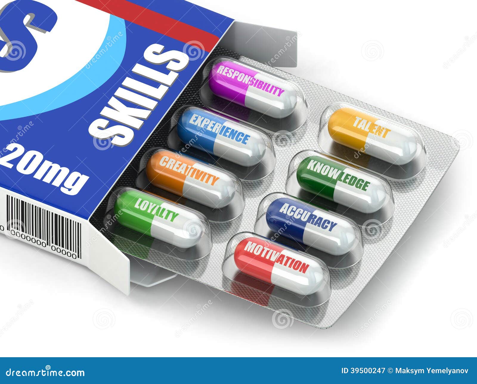 skills for success box of pills with a list of positive qualities positive skills list