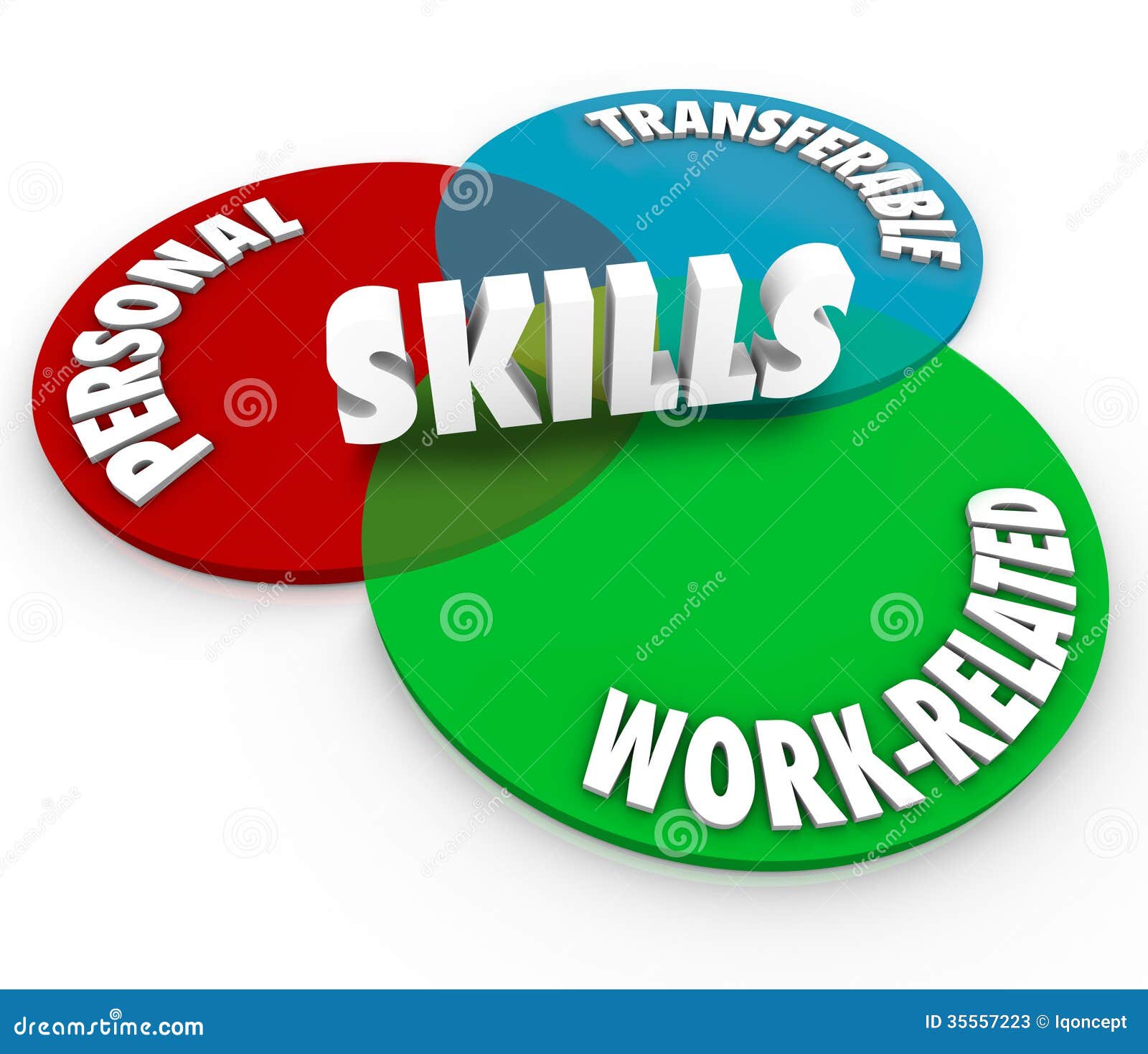 skills venn diagram personal transferable work related