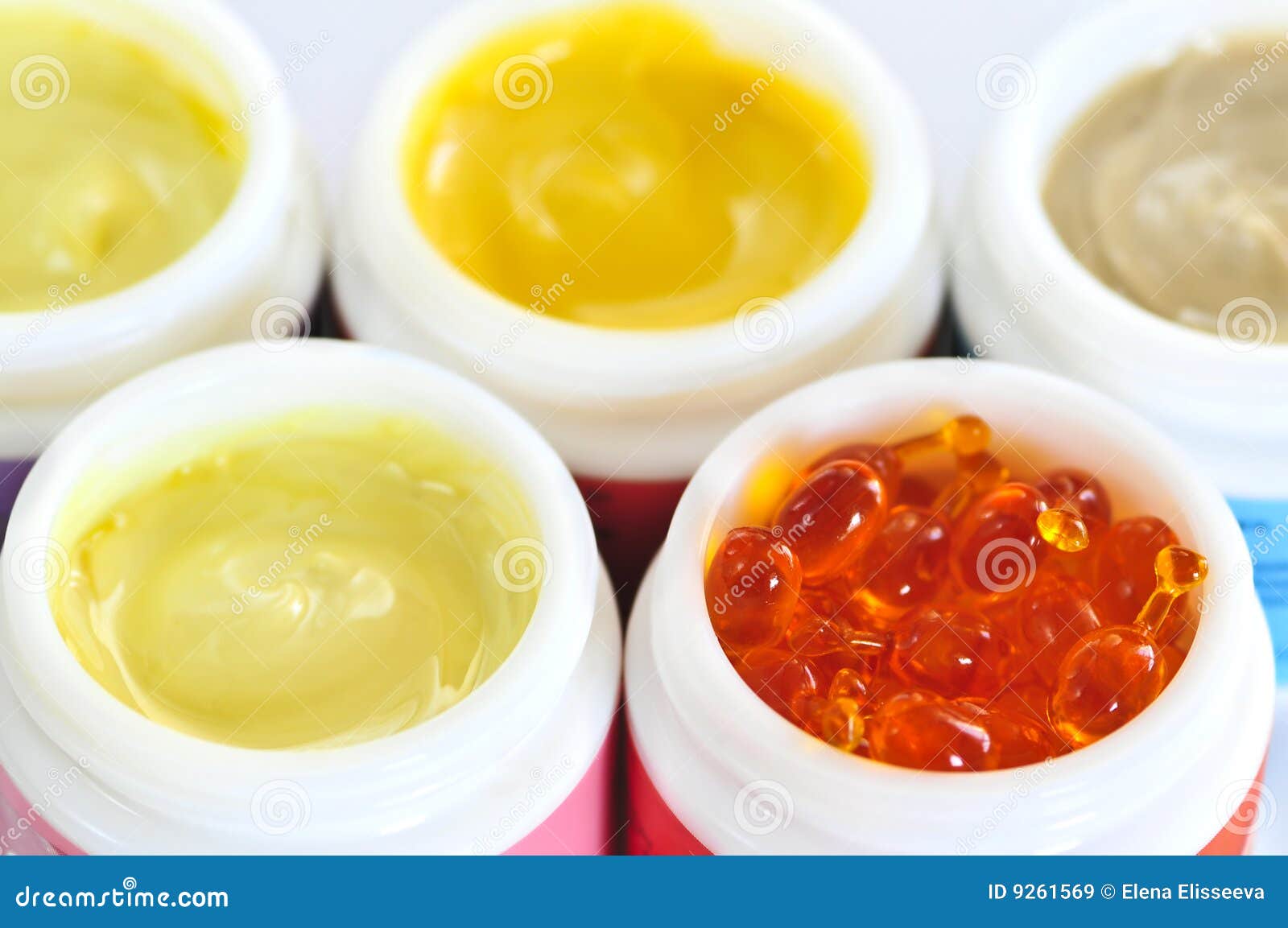 Skin care creams stock image. Image of close, makeup, brown 9261569