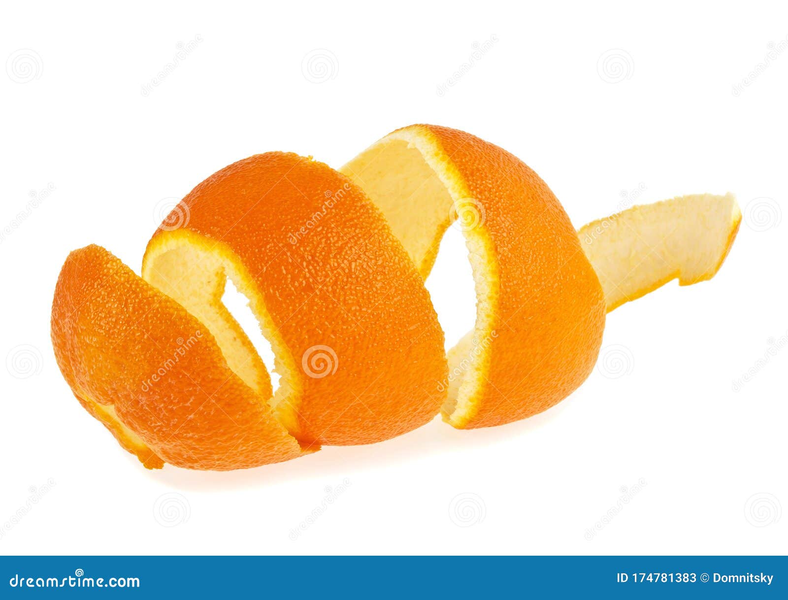 Skin Of Orange Isolated On White Background Stock Image Image Of