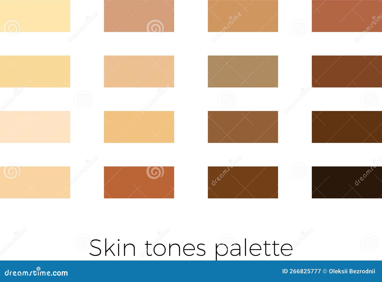 Skin Tone Color Infographic Stock Vector - Illustration of cream ...