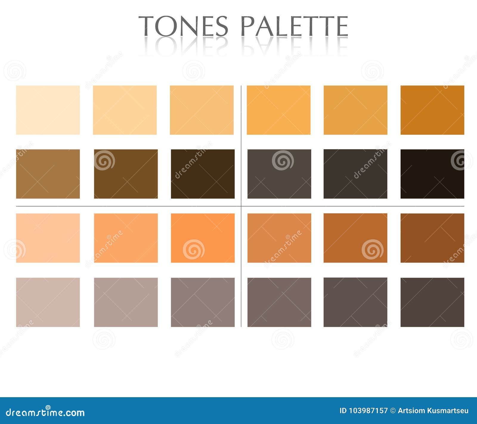 Skin tones palette vector stock vector. Illustration of facial - 103987157