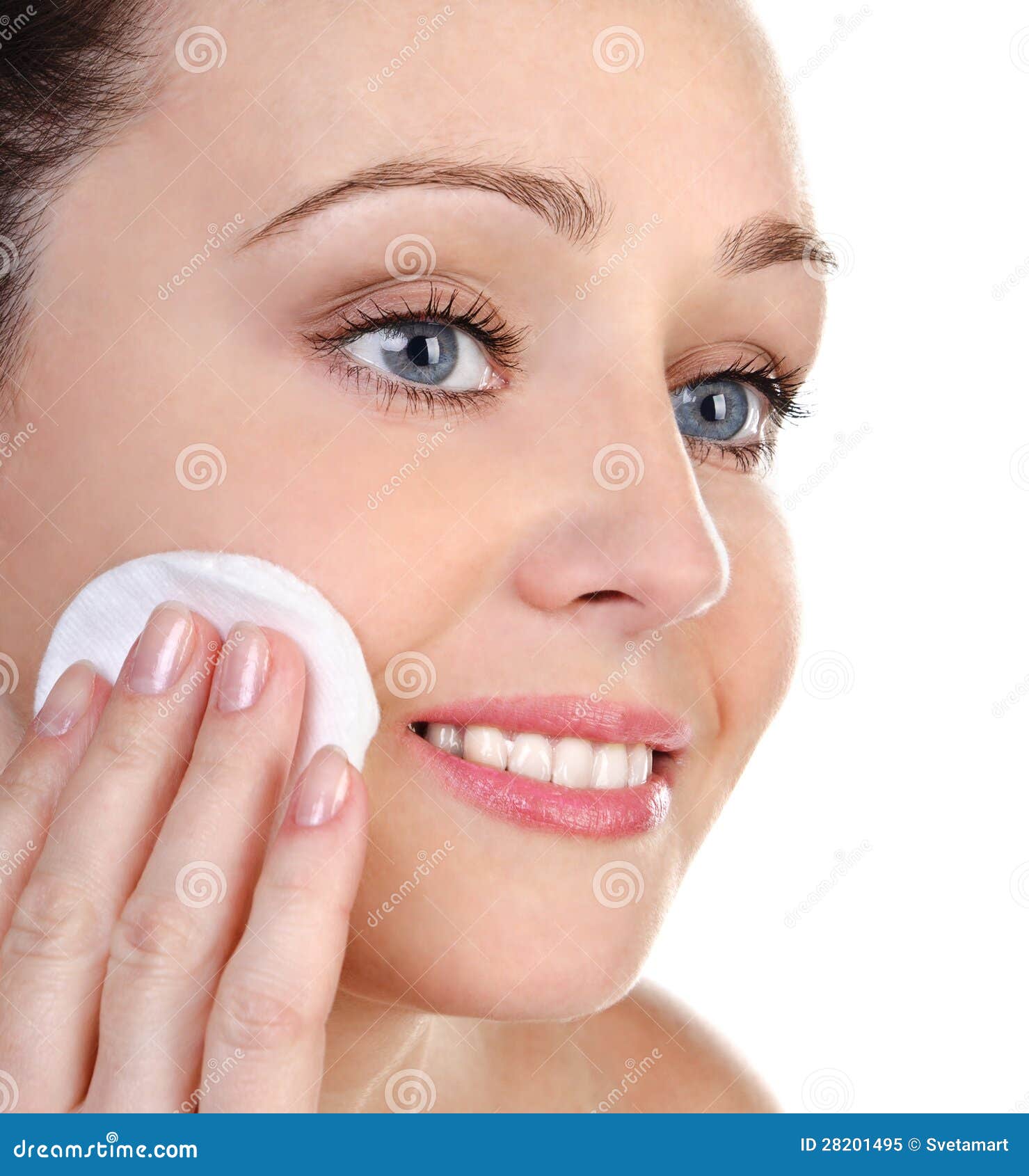 Skincare Attractive Girl Applying Face Pack Stock Image Image of eyes