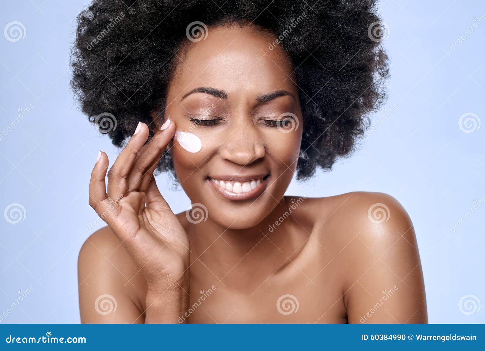 skincare concept with black african model