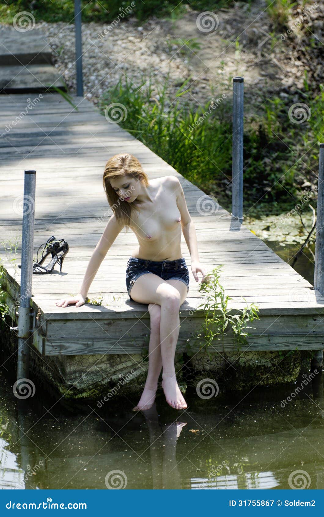 outdoor skinny dipping women naked photo