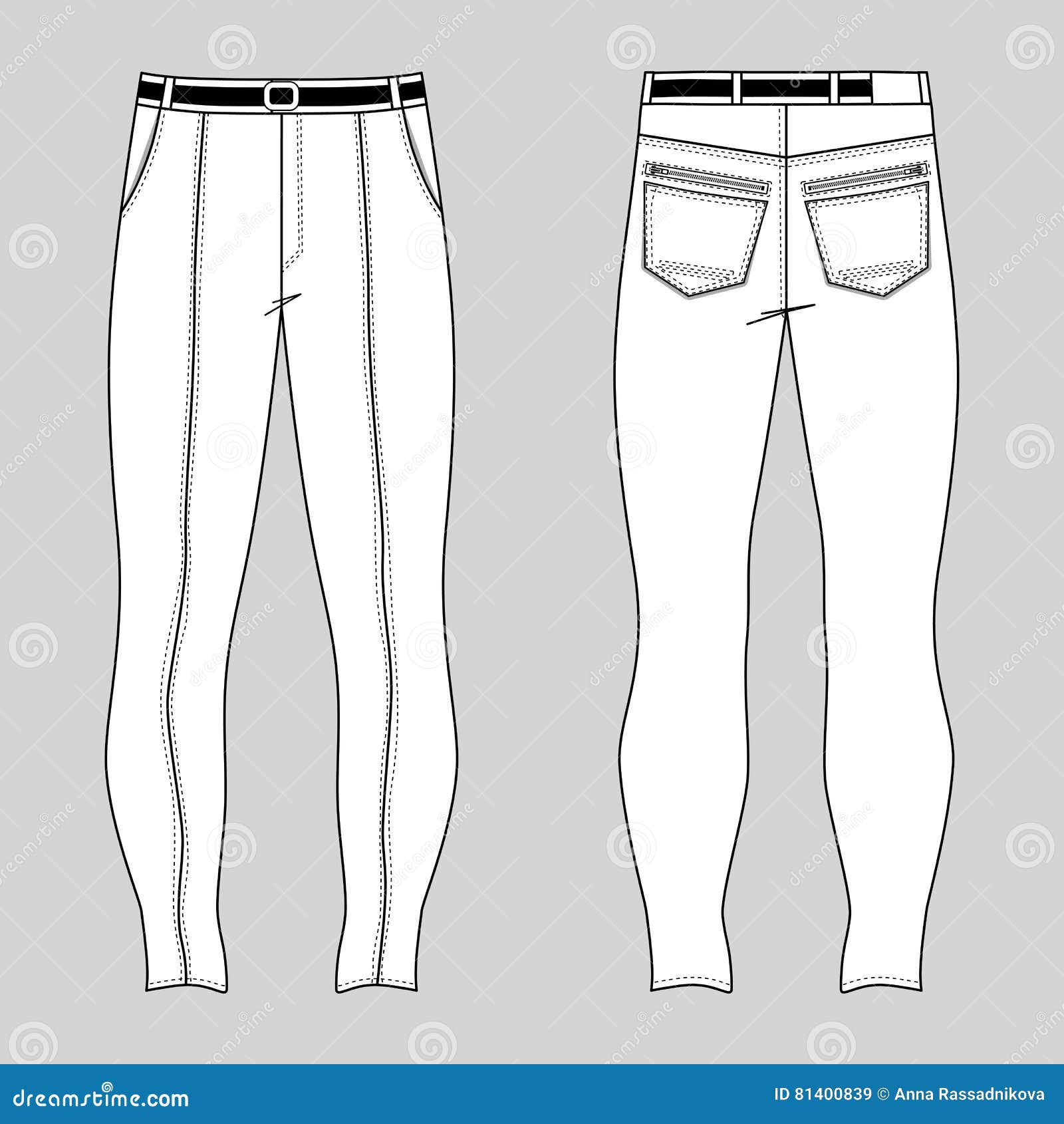Skinny jeans stock vector. Illustration of skinny, graphic - 81400839