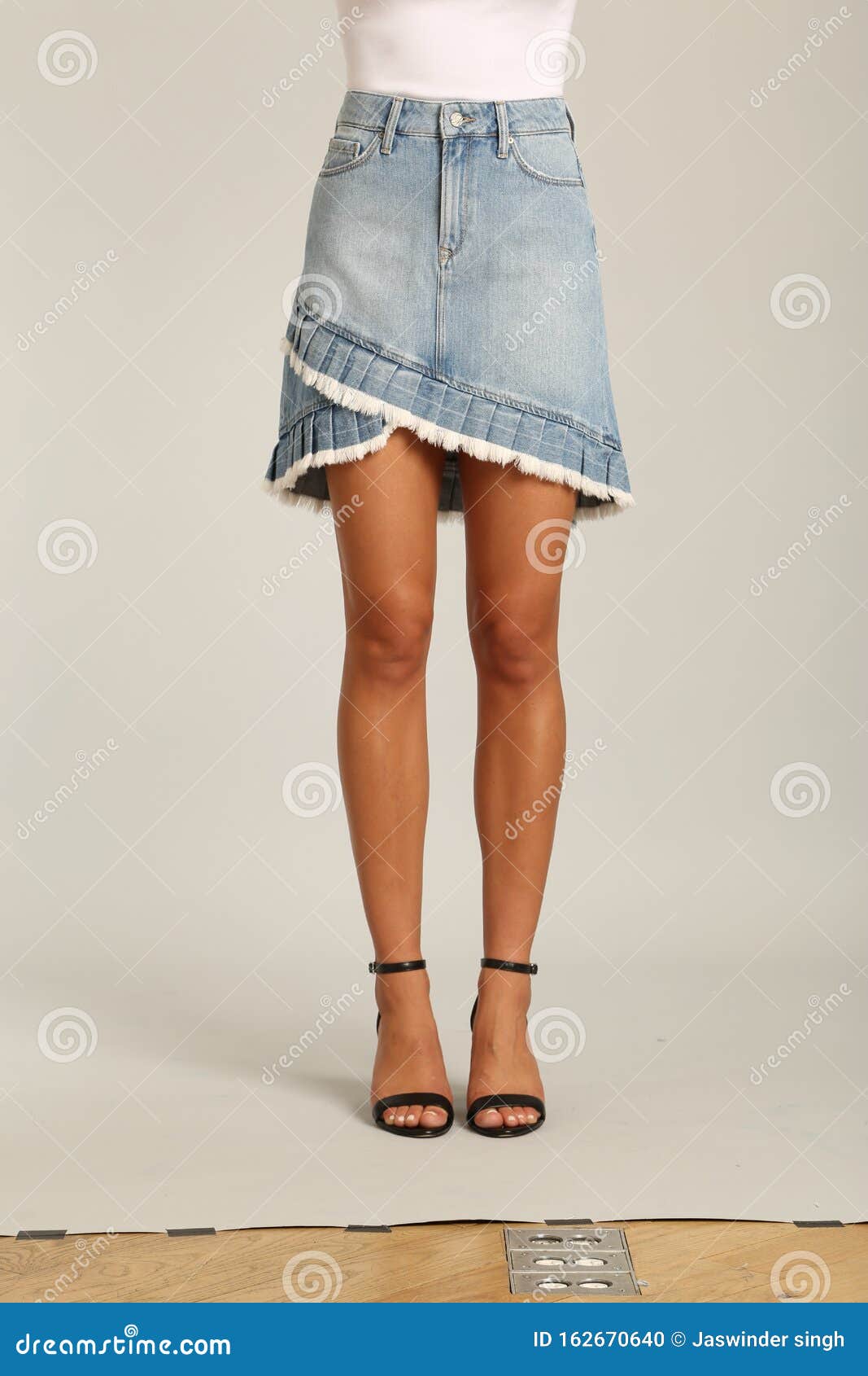 A Skirt in Blues Denim, Shorts Feature a High Waist, with a Longer Rise ...