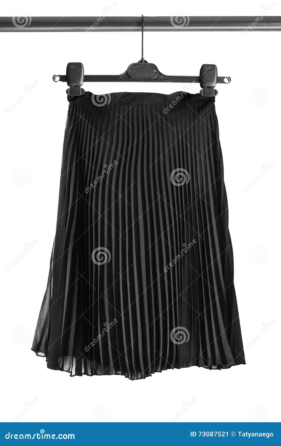 Skirt on clothes rack stock image. Image of pleated, hanger - 73087521