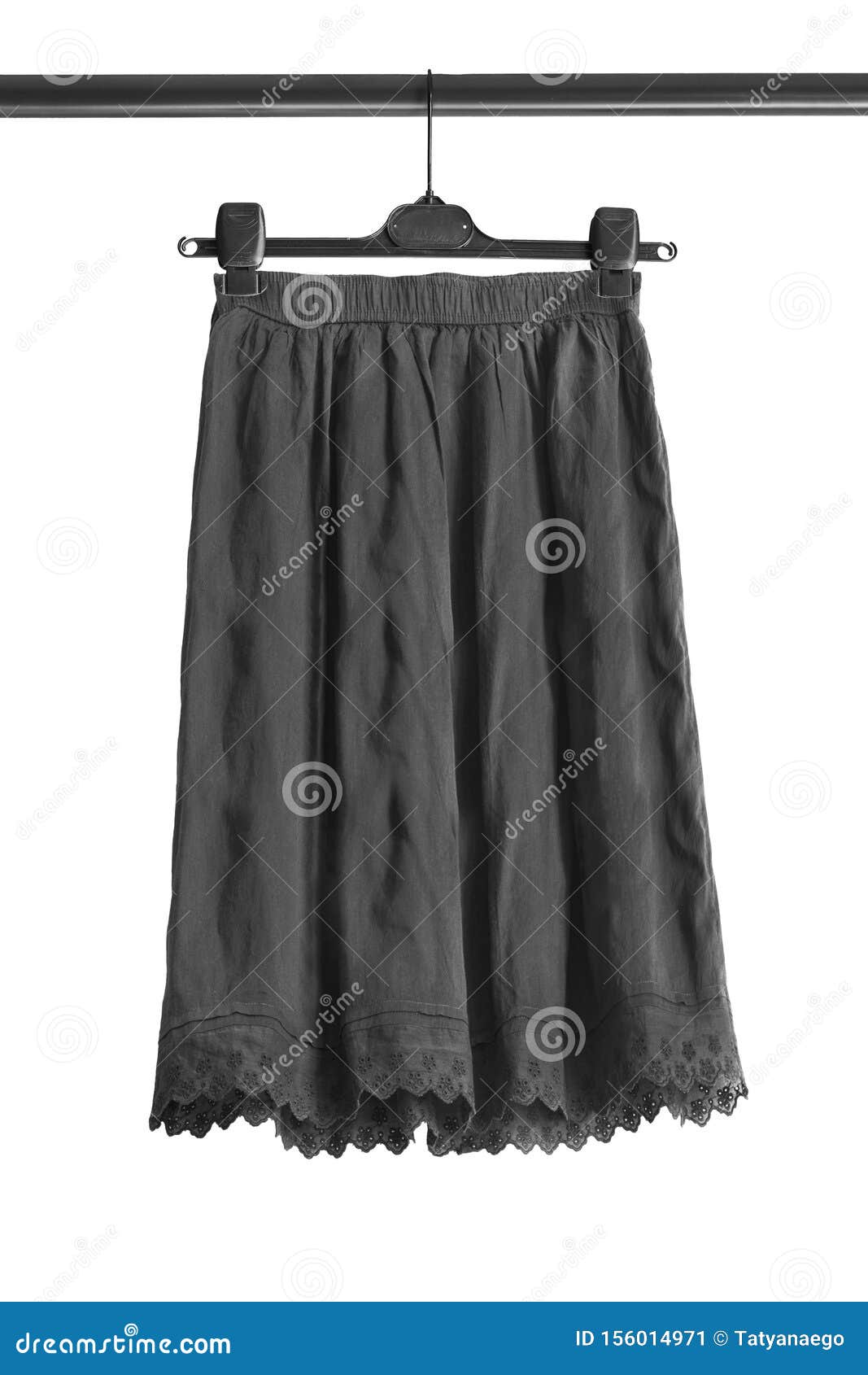 Skirt on hanger isolated stock image. Image of shopping - 156014971