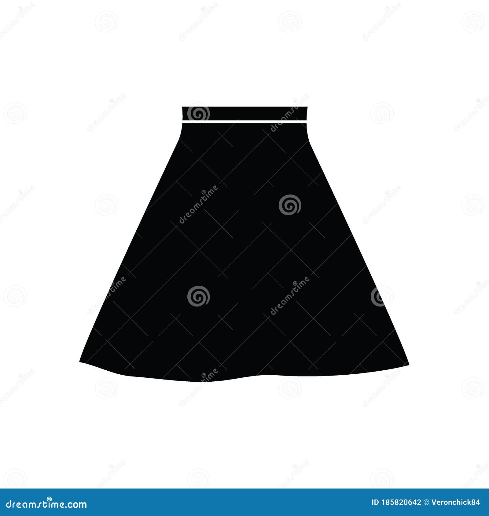 Skirt Vector Icon. Clothes Clothing Icon Dress Stock Vector ...
