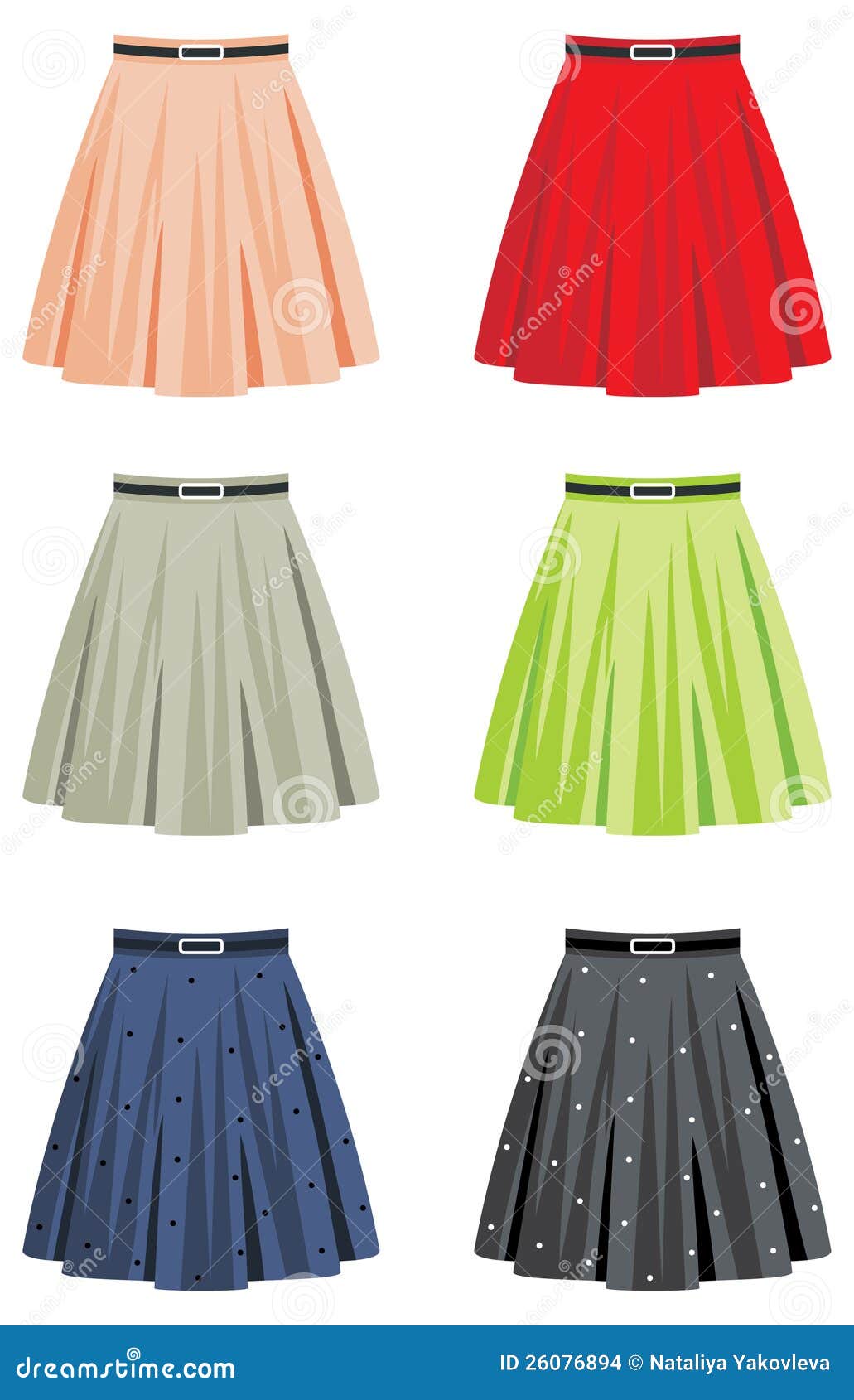 Skirts stock vector. Illustration of fashion, glamour 26076894