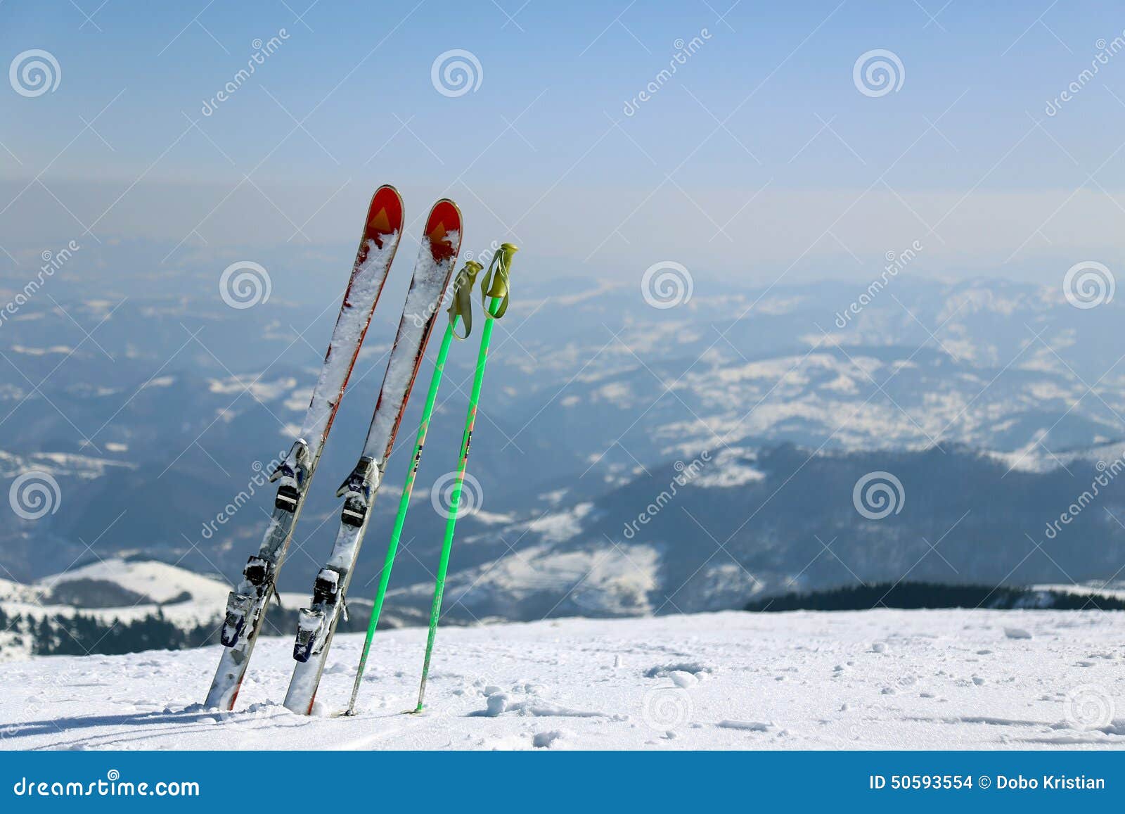 skis in kopaonik mountain , serbia