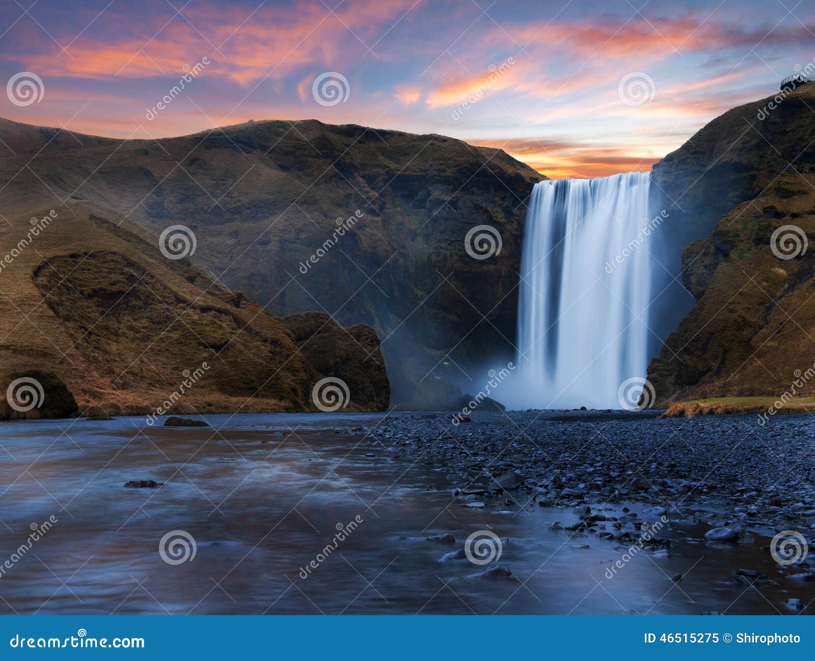 skogafoss waterfall in iceland