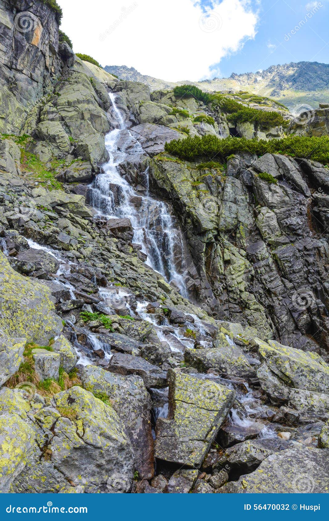 Skok waterfall in High Tatras in Slovakia