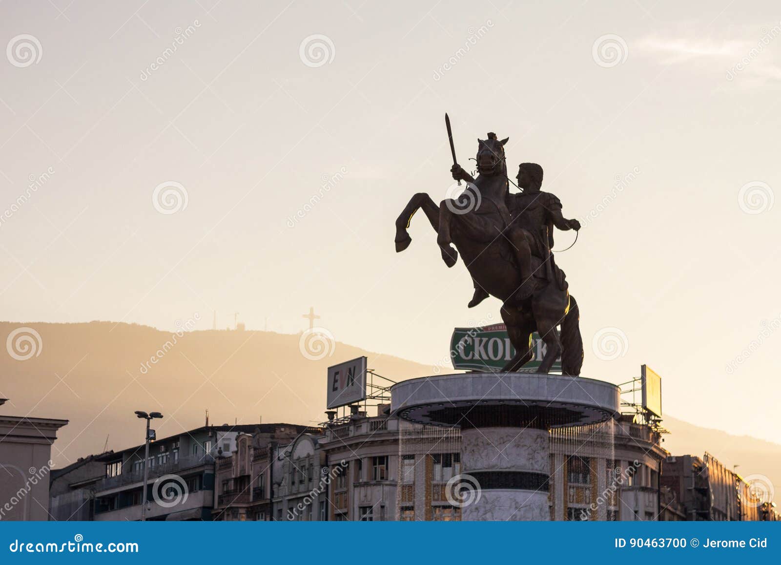 Skopje Mazedonien 25 Oktober 15 Schliessen Sie Oben Auf Alexander Der Grosse Statue Auf Skopje S Hauptplatz Redaktionelles Bild Bild Von Statue Grosse