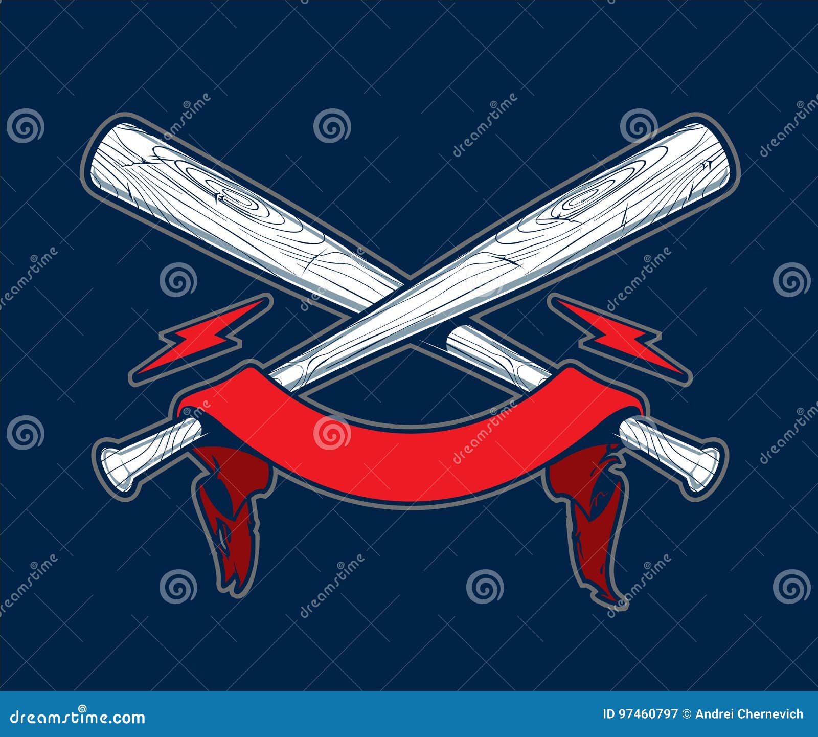 Baseball Bats Crossed Vector Criminal Gang Logos Or Signs Set