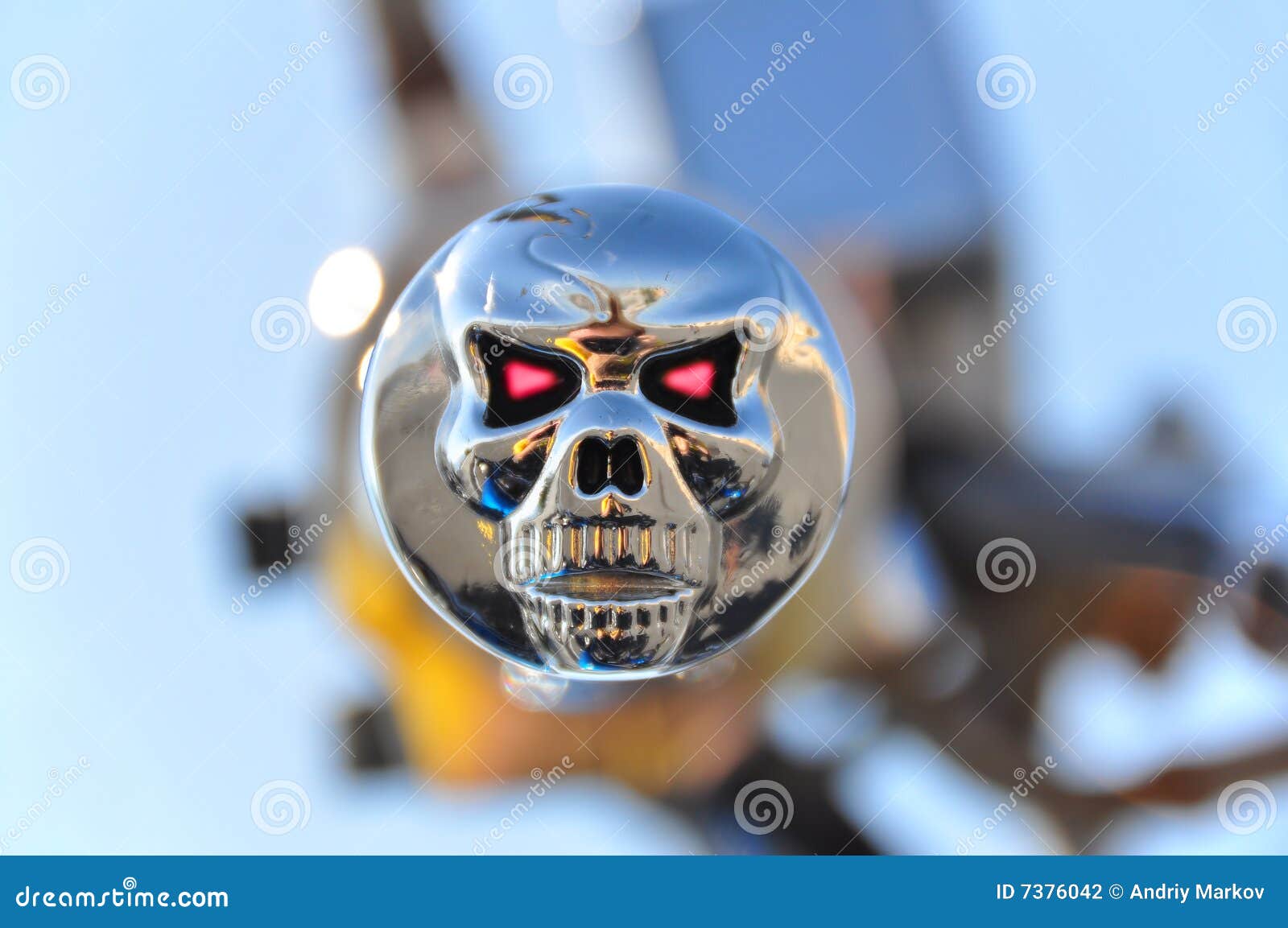 Skull bike grip stock photo. Image of face, eyes, adventure 7376042