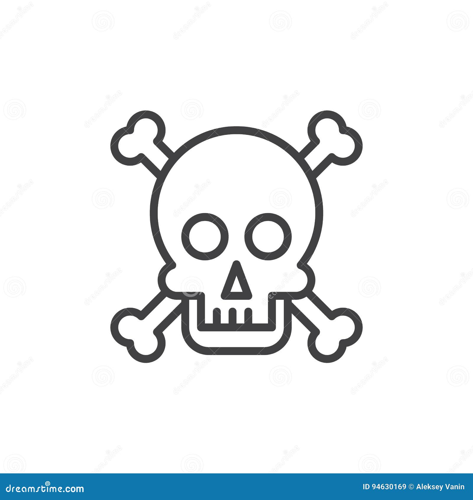 Pixel skull and bones Royalty Free Vector Image