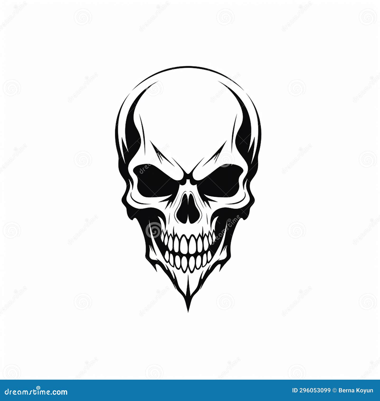 Skull with Celtic Knot stock illustration. Illustration of death