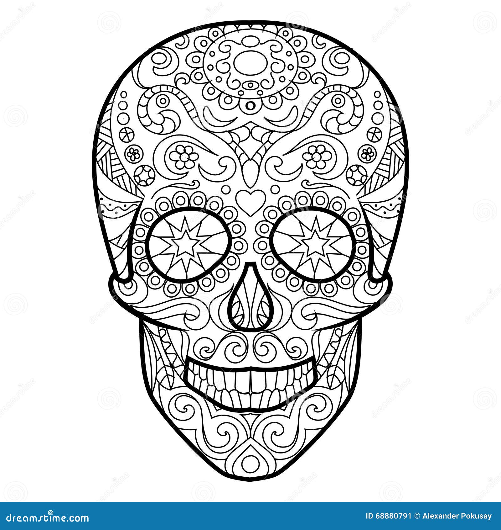 mandala coloring pages for adults skull - photo #16