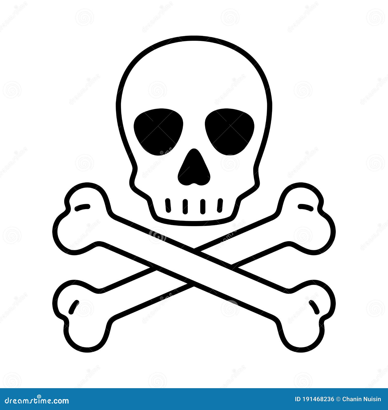 Skull and bones drawing Royalty Free Vector Image