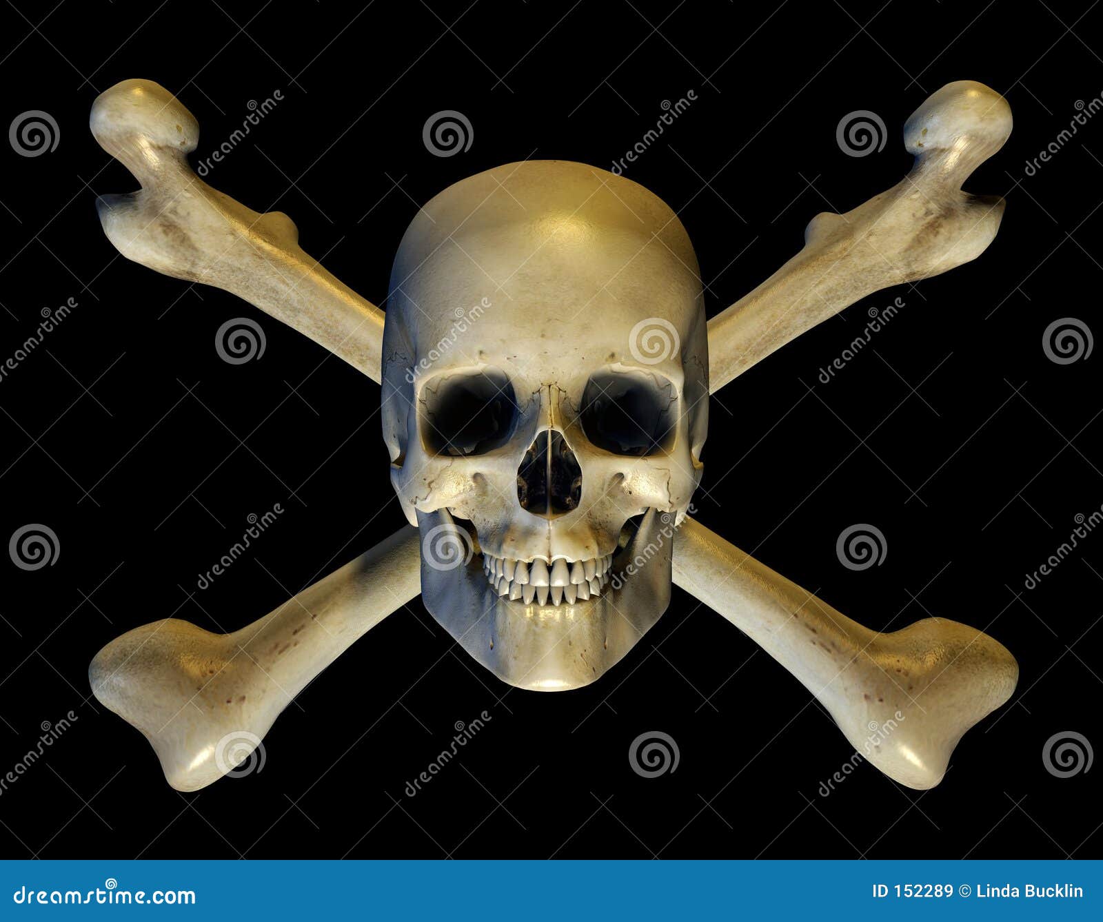 Skull And Crossbones - Includes Clipping Path Royalty Free Stock Images