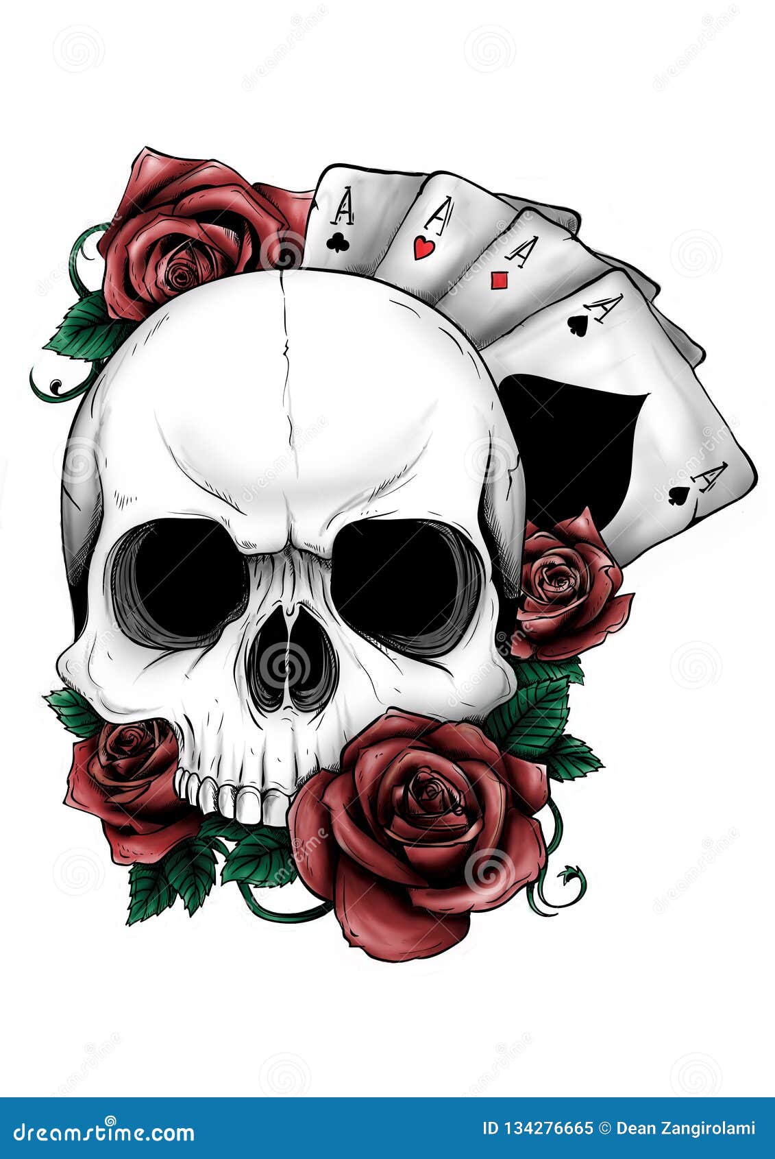 rose with a skull