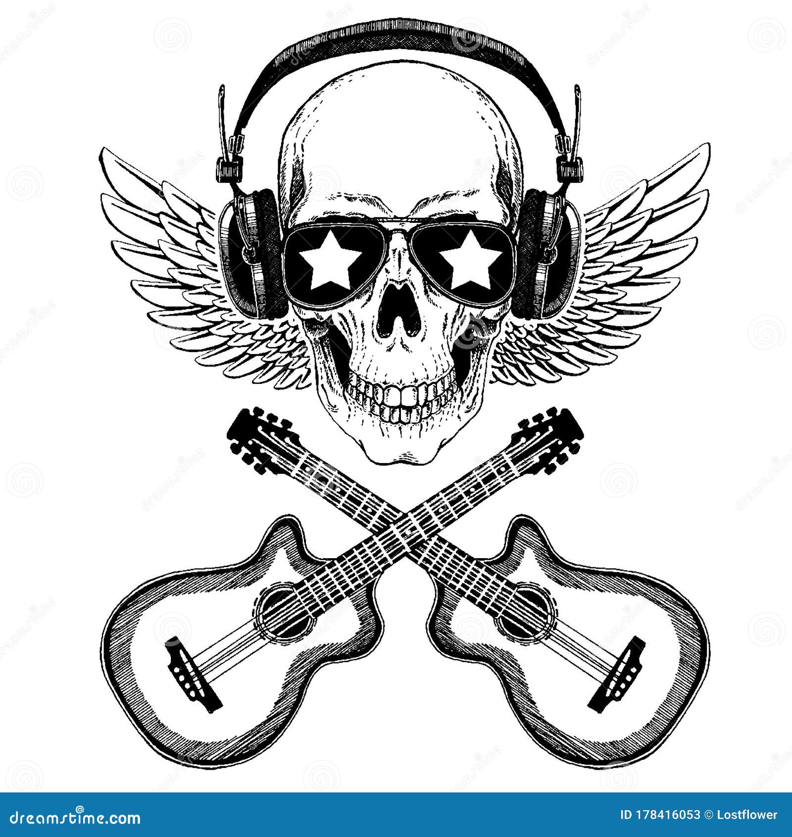 Planet Waves GT77008 Guitar Tattoo Dagger Rose Skull  Amazonin Musical  Instruments