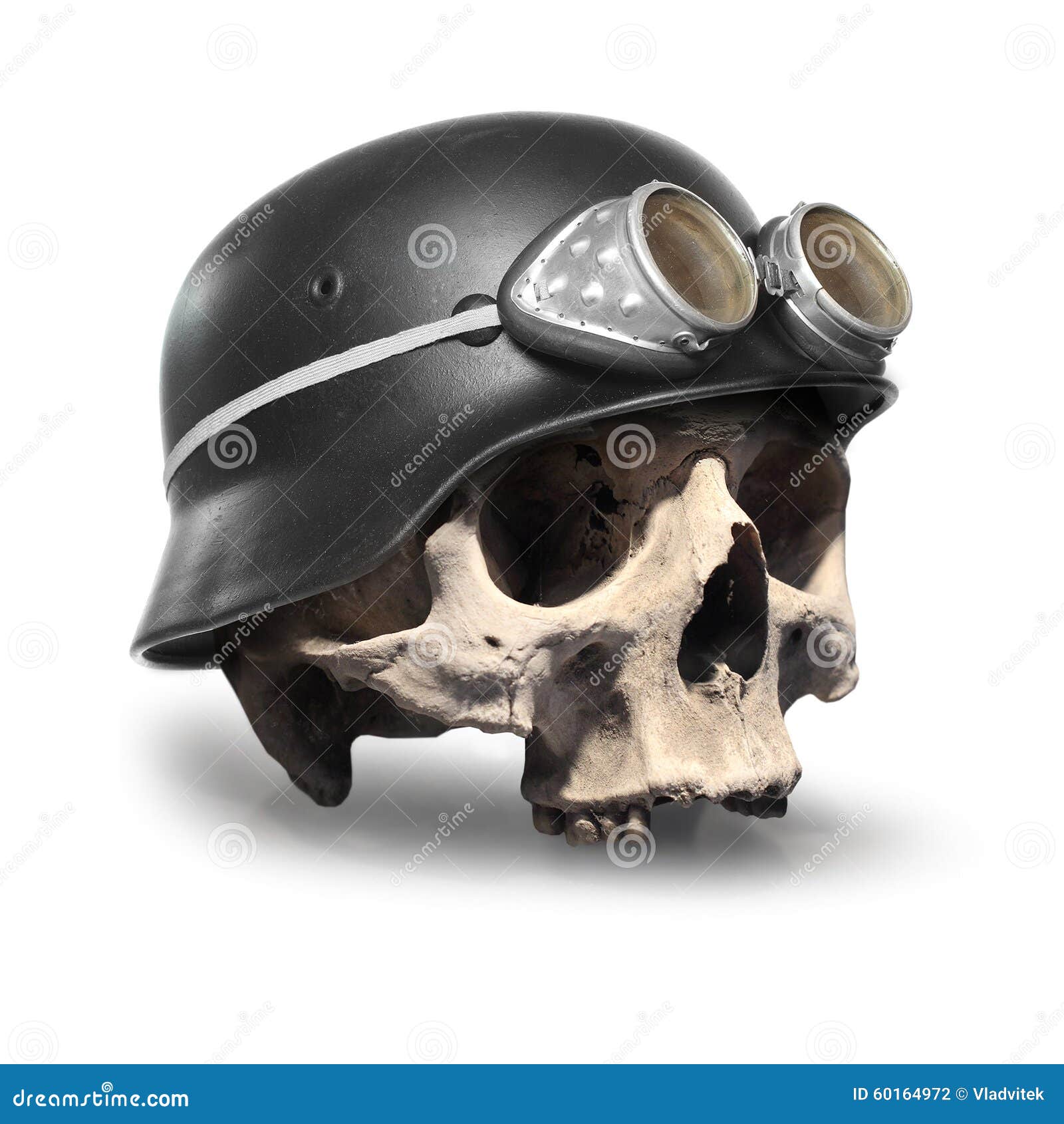 Skull With Helmet. Stock Photo - Image: 60164972