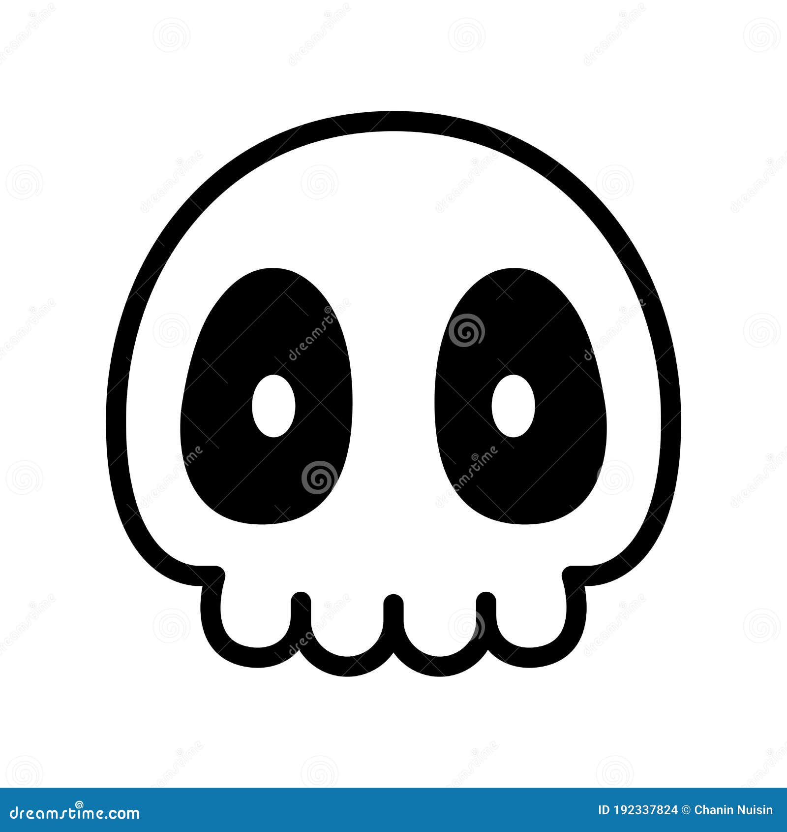 Skull Icon Crossbones Vector Halloween Logo Pirate Symbol Bone Ghost Head  Cartoon Character Doodle Illustration Design Stock Vector - Illustration of  gothic, punk: 192337824