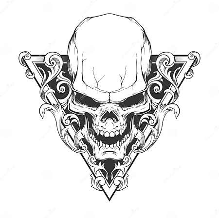 Skull illustration stock vector. Illustration of criminal - 54795502