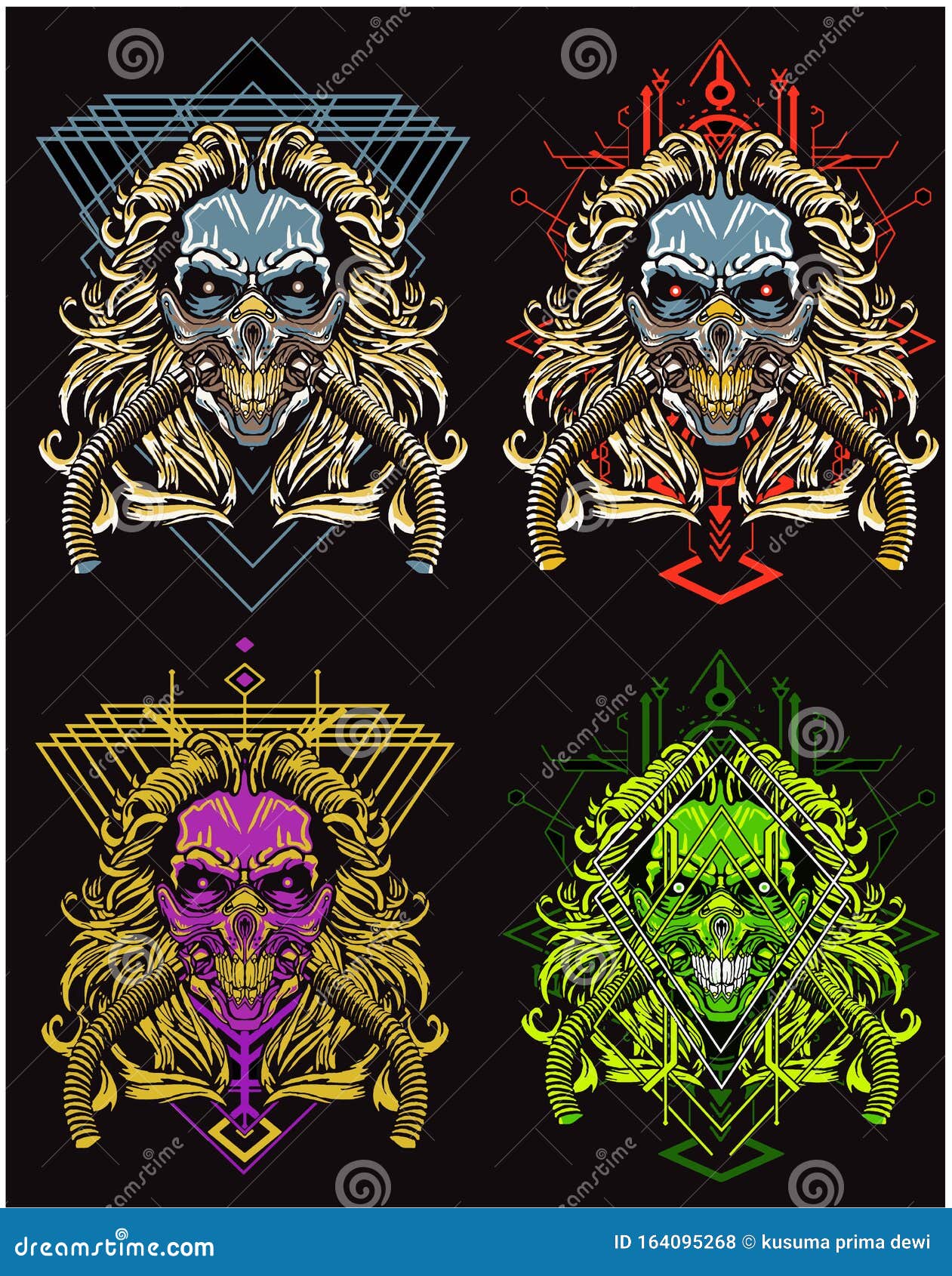 Download Skull Mask Mad Max T Shirt Design Bundle Set Stock Illustration Illustration Of Culture Evil 164095268
