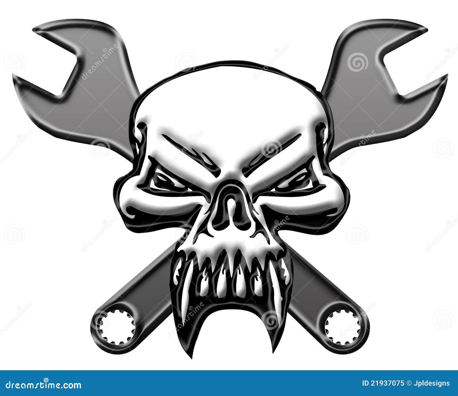 Mechanic Skull Design  Skull Tattoo Design  Grim Reaper Art Print by THE  ART LAB  Society6