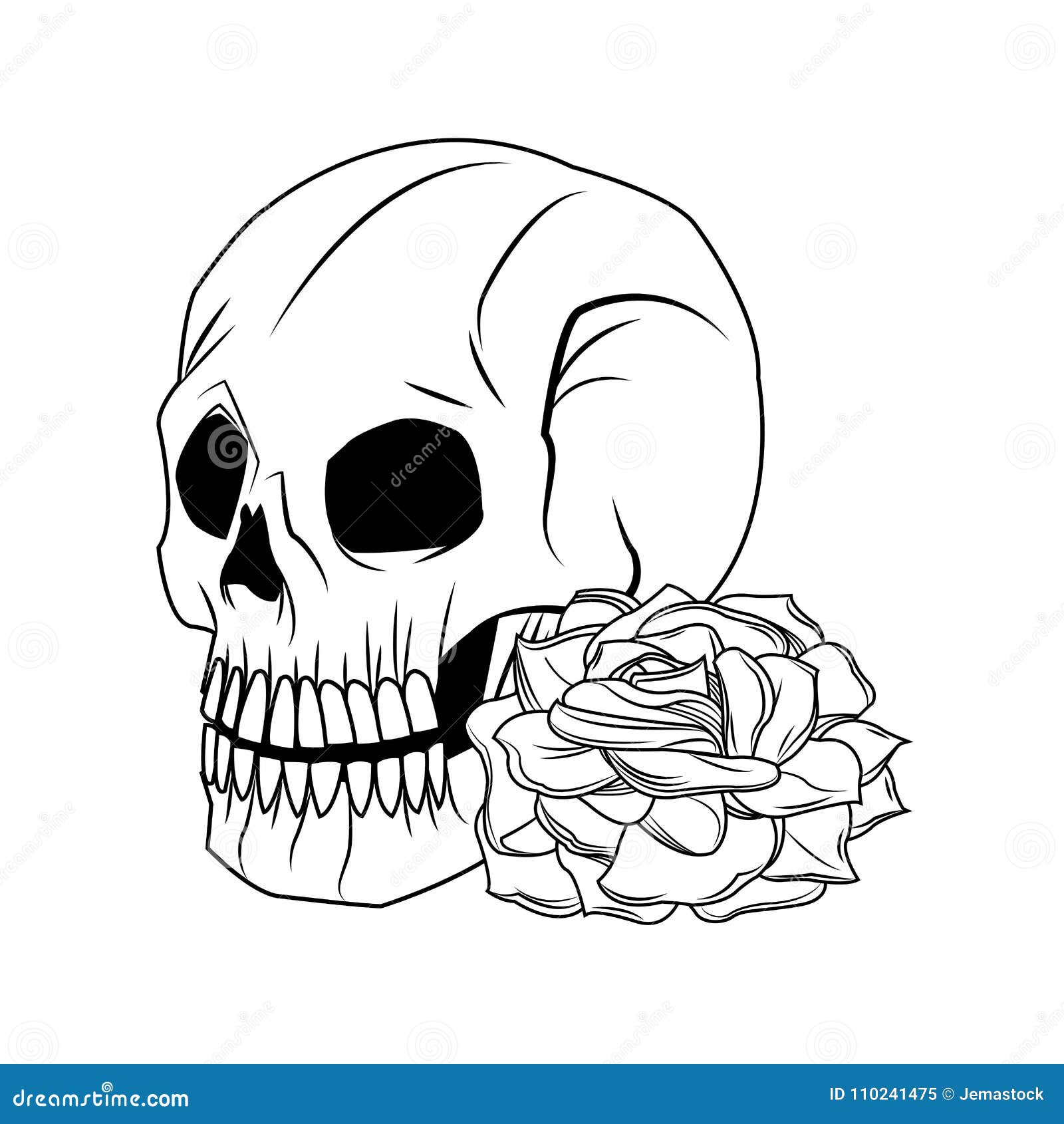 Skull And Rose Tattoo Art Design Stock Vector Illustration Of Clipart Creative Skull And Rose Tattoo Art Design Stock Vector Illustration Of Clipart Creative
