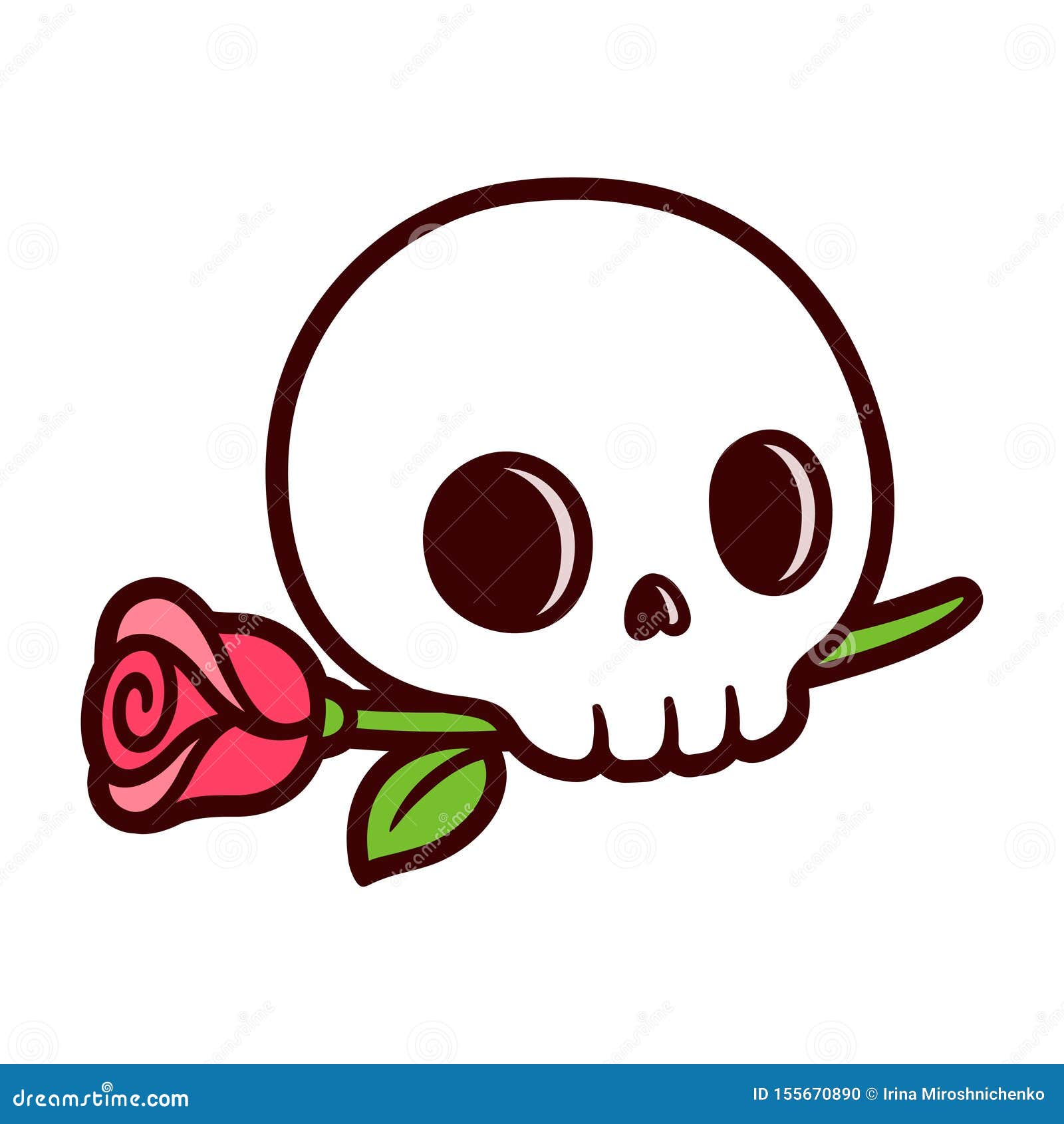 cool drawings of roses and skulls