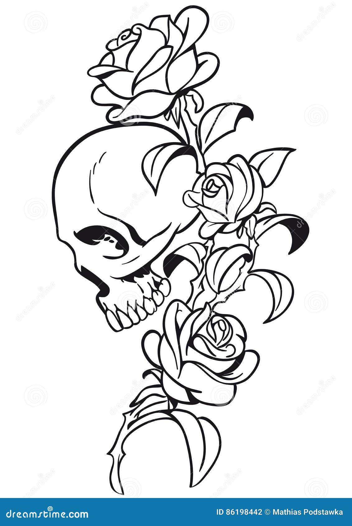 50 Best Skull  Roses Tattoos For Women and Men