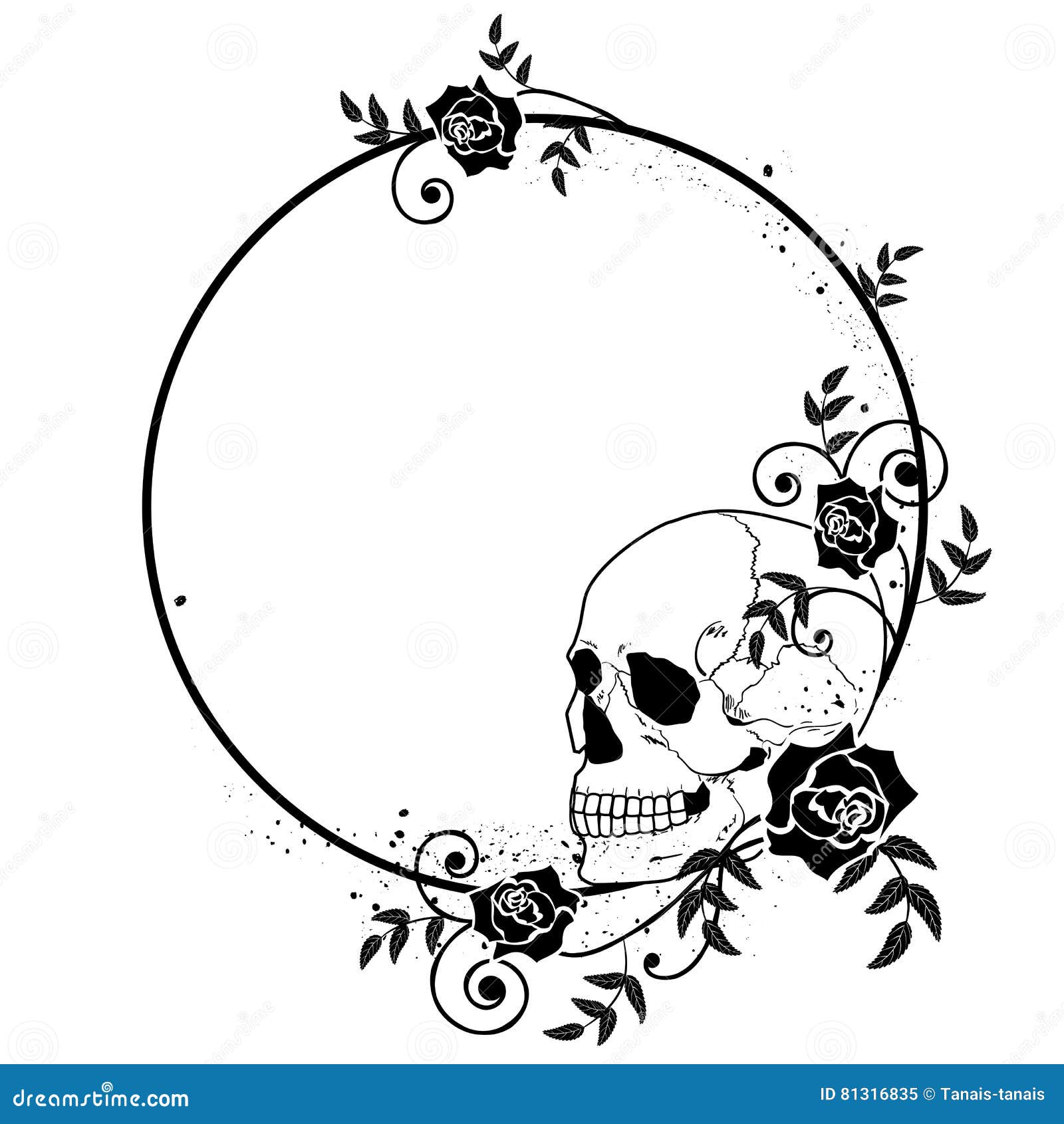 vector frame skull Skull Roses Vector Image: Frame 81316835 Stock And vector frame skull Skull Roses Vector Image: Frame 81316835 Stock And