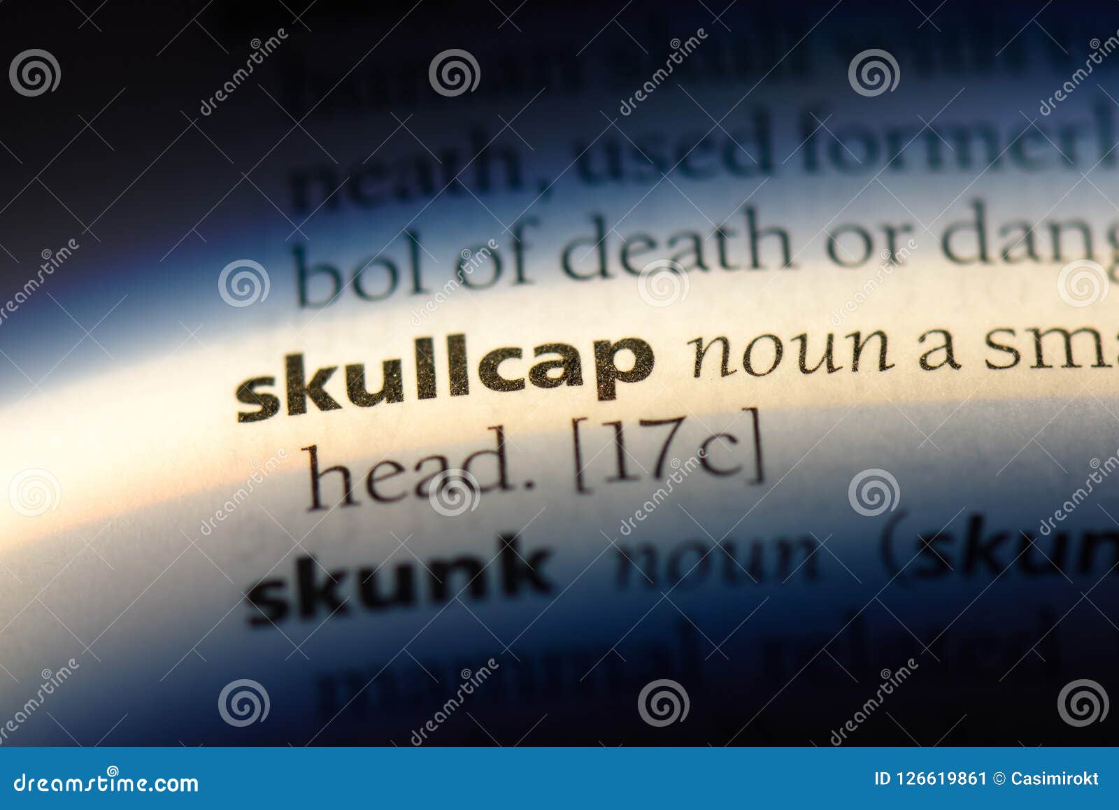 Skullcap stock image. Image of info, printed, concept 126619861