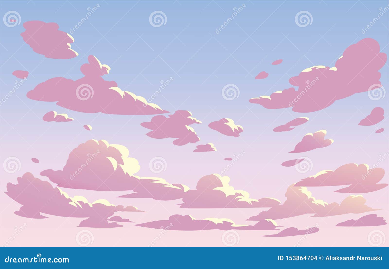  landscape sky clouds. pink sky