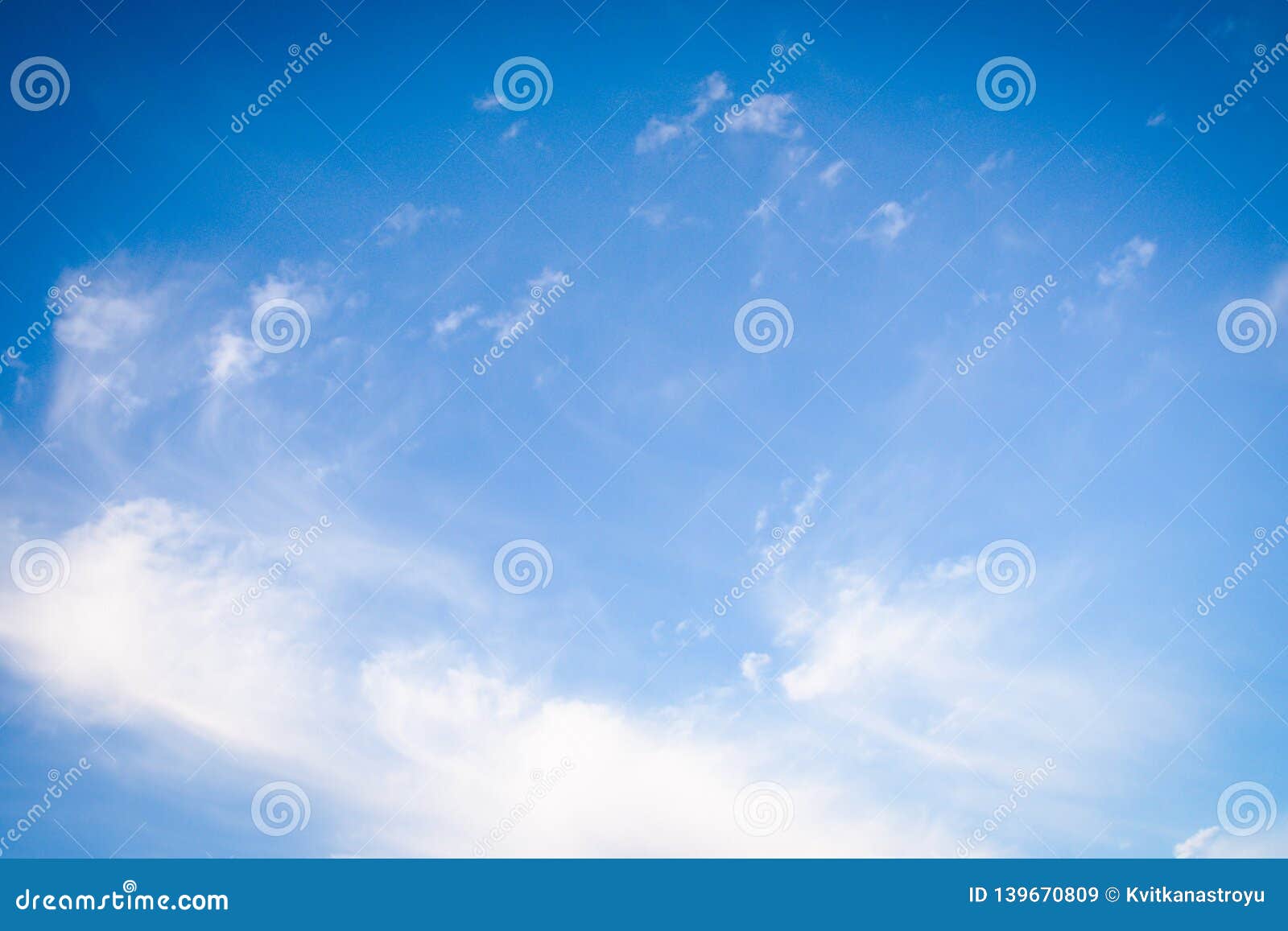 beautiful sky background. blue sky with cirro cumulus white clouds