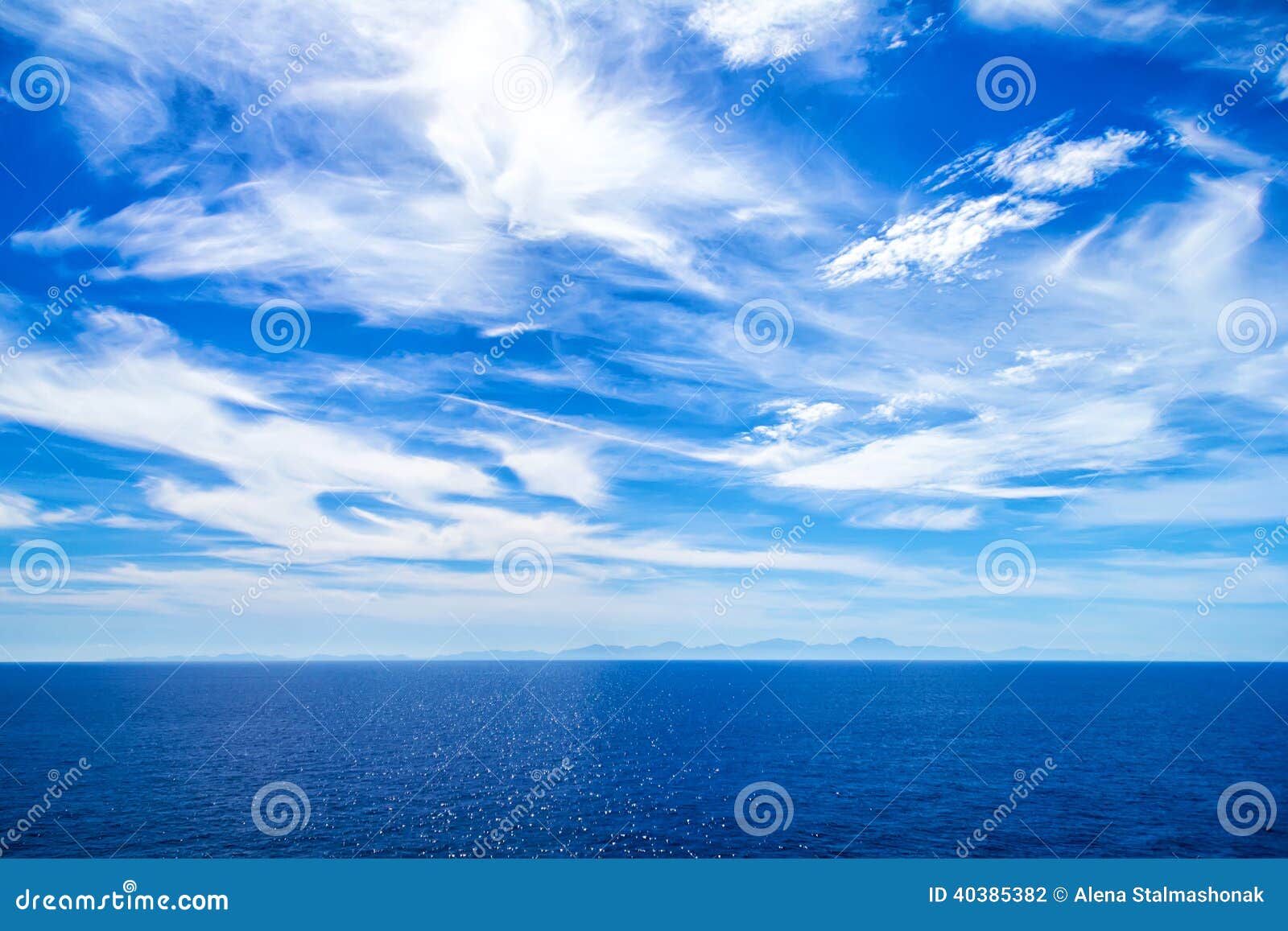 Sky background and sea stock photo. Image of reflection 40385382