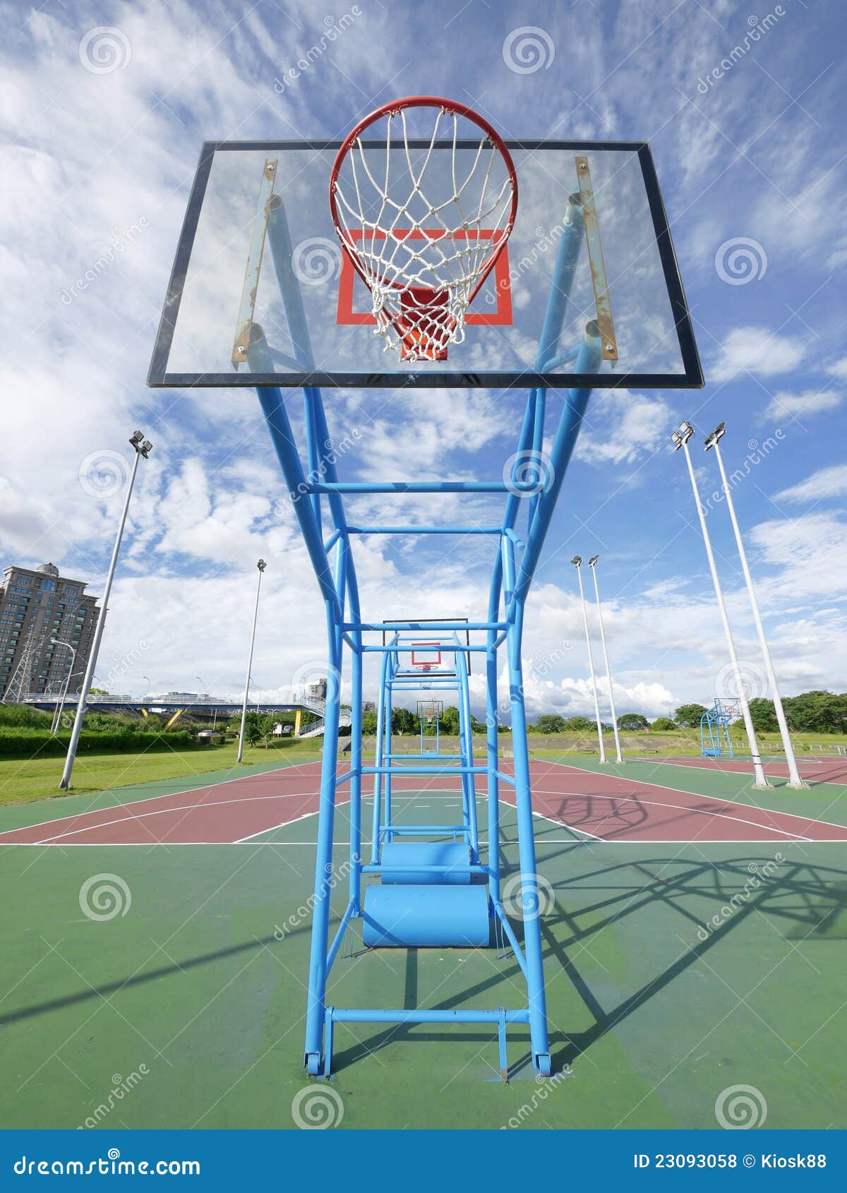 Sky and basketball court stock photo. Image of leisure 23093058