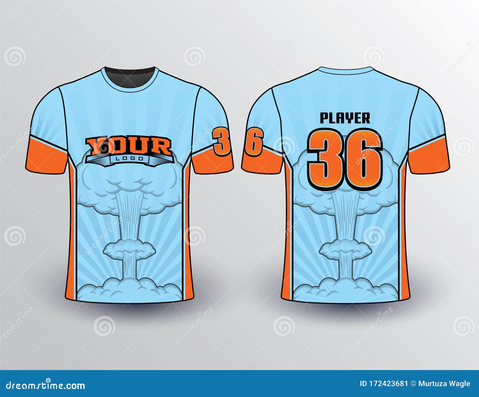 orange rays shirt