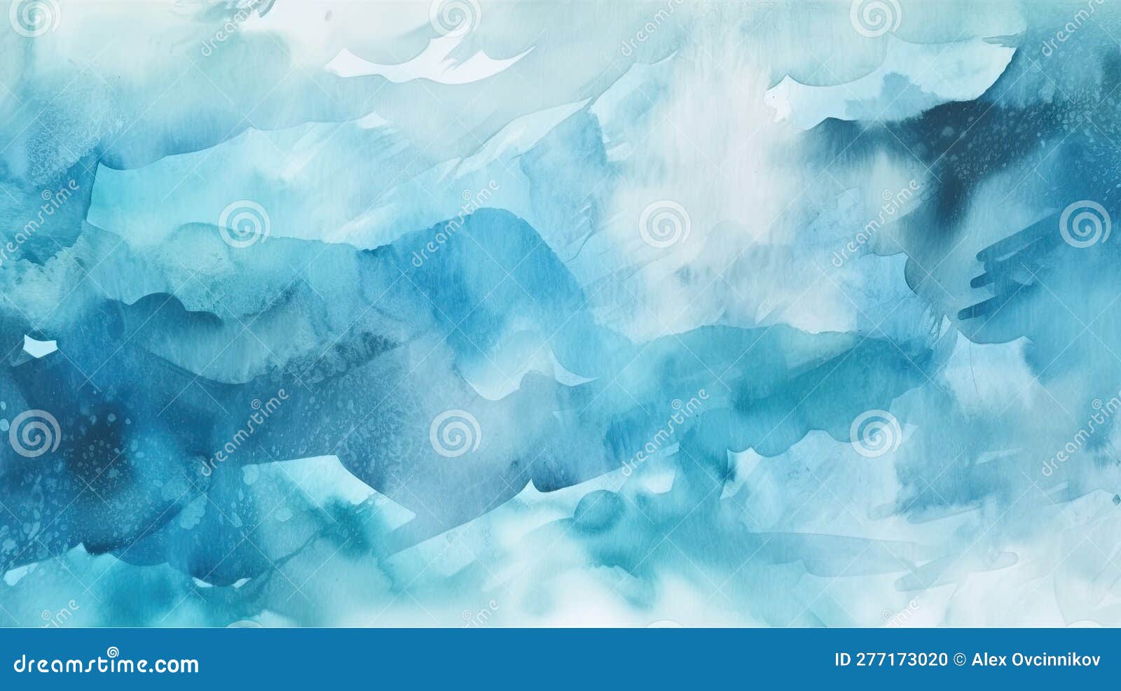 Sky Blue Watercolor Background for Invitations and Posters. Stock