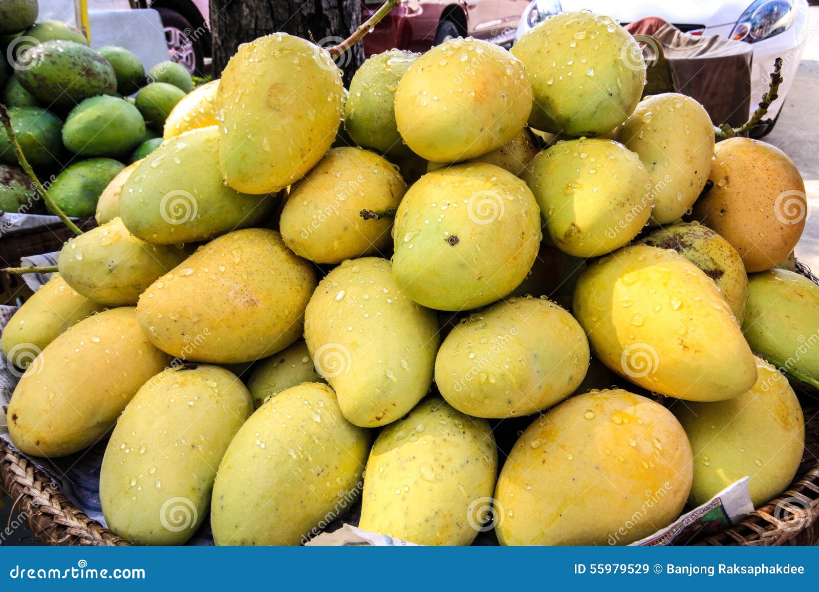 Mango Sales Stand, Sumbawa Island, Indonesia Stock Image
