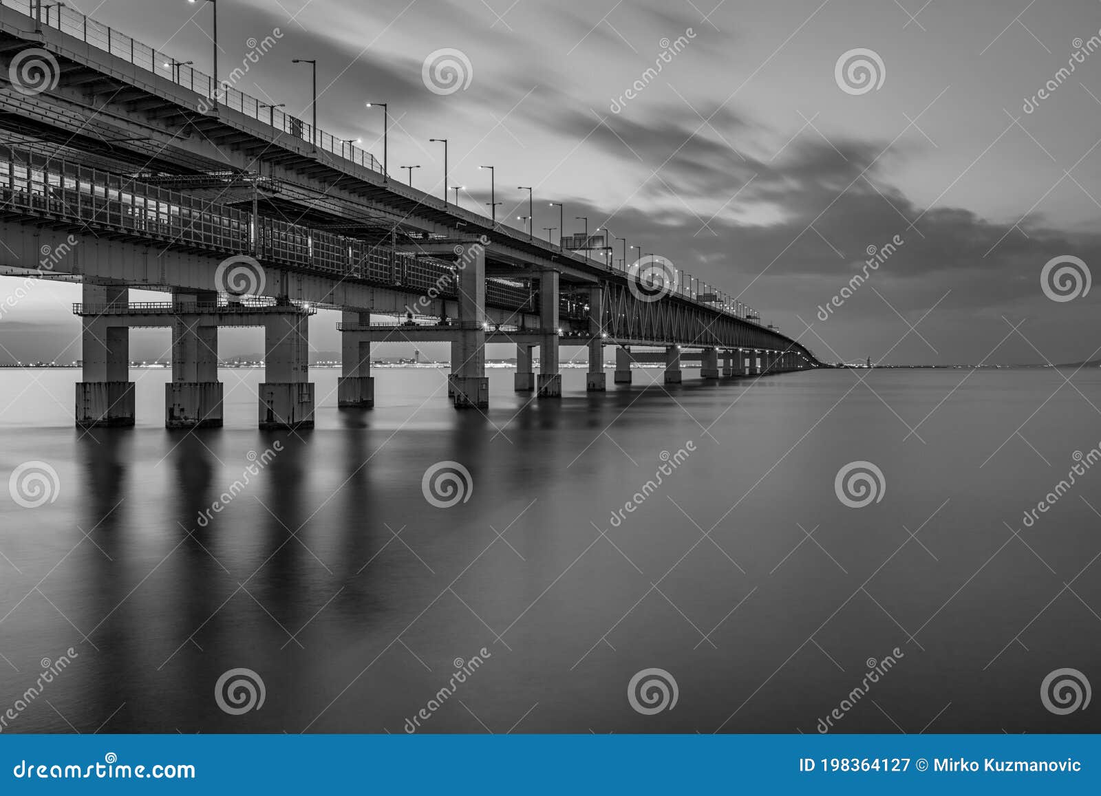 sky gate bridge connecting kansai international airport with osaka, japan
